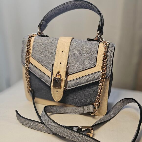Aldo Women's Cream and Denim Purse - Picture 1 of 7